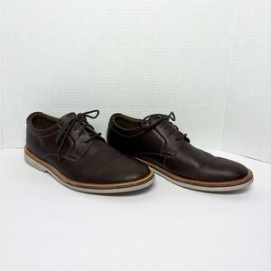 Clarks Atticus Lt Lace Up Oxford Shoes Brown Dress Shoes Office Preppy Mens 8.5